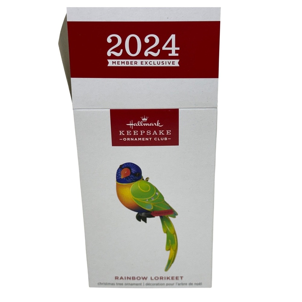 Hallmark Keepsake Rainbow Lorikeet Ornament 2024 Member Exclusive Tropical Bird